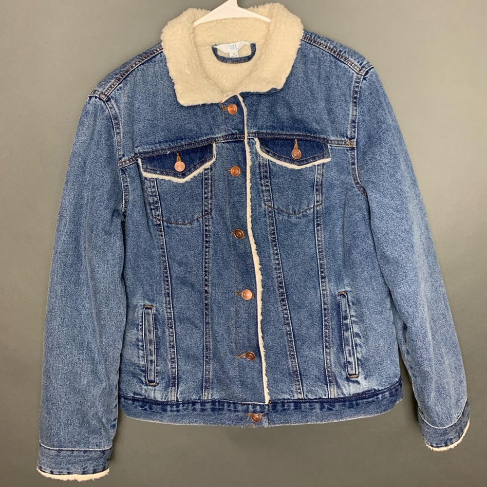 Fur lined jean jacket